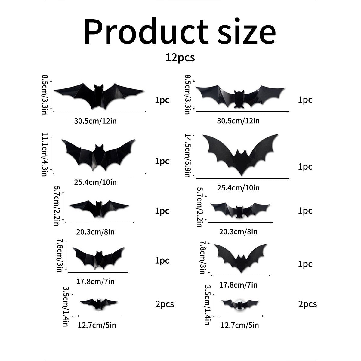 Halloween 3D Lighted LED Flashing Bats