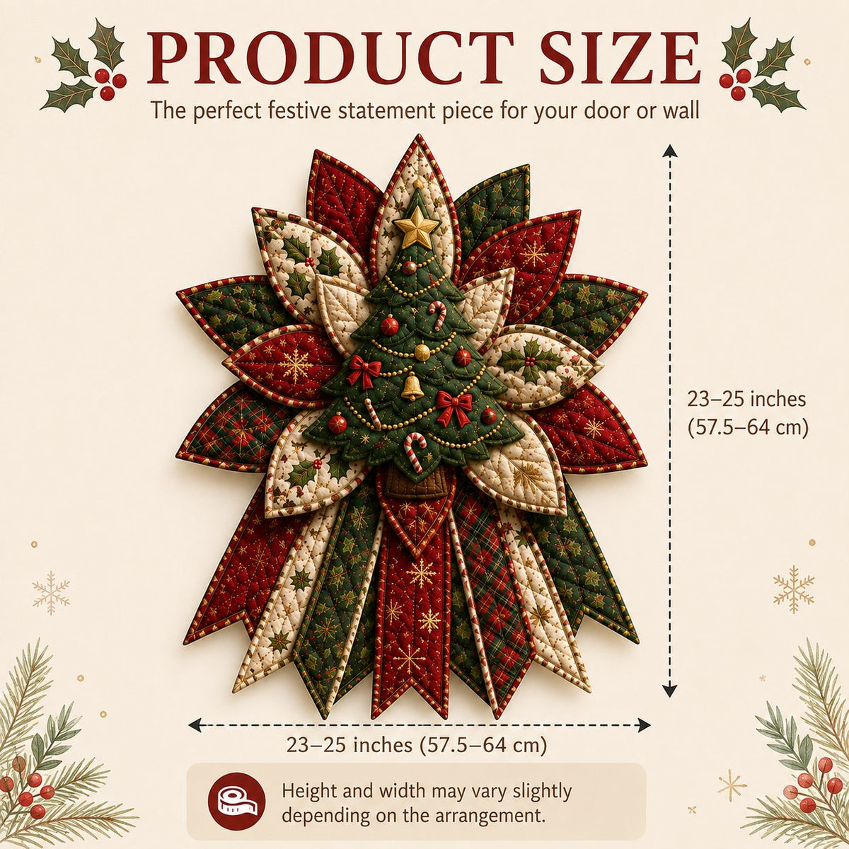 Beginner-Friendly Oversized Christmas Character Quilted Door Hanger Sewing Kit | Complete Kit with All Tools & Step-by-Step Guide Included