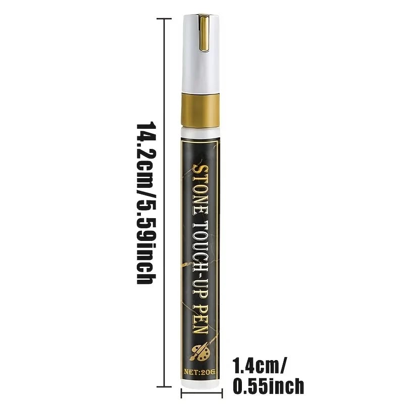Golden Tombstone Marker Pen for Restoring Faded Grave Inscriptions