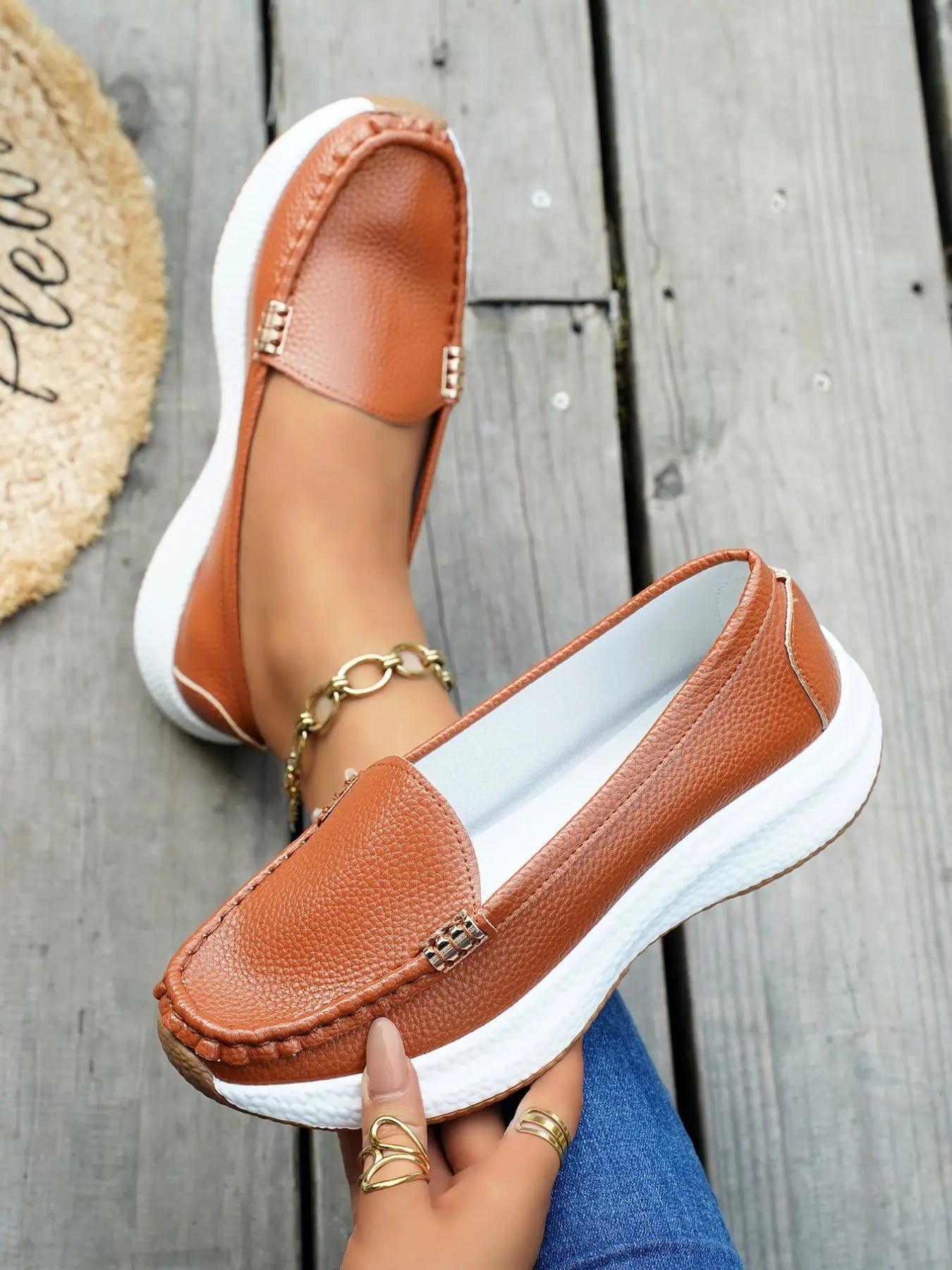 Women's Loafers – Chunky Sole, Wedge, Wide Fit