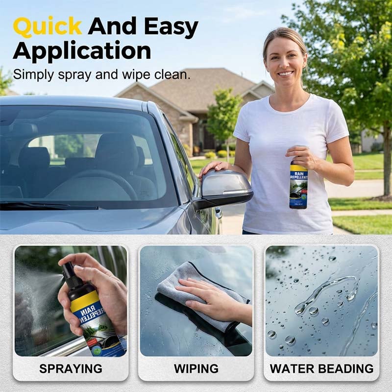 Hot Sale 50% OFF | Crystal Clear Windshield Rain Repellent Spray | Keep Your View Clear in Wet Weather