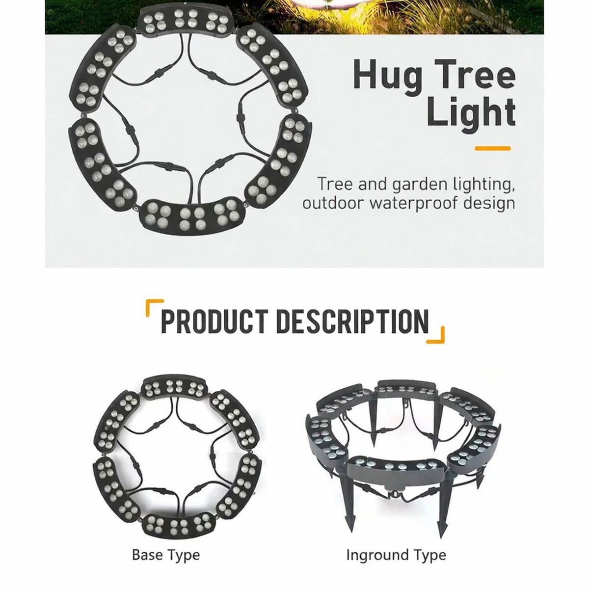 LED Ring Tree Light | Outdoor Waterproof Landscape Spotlight