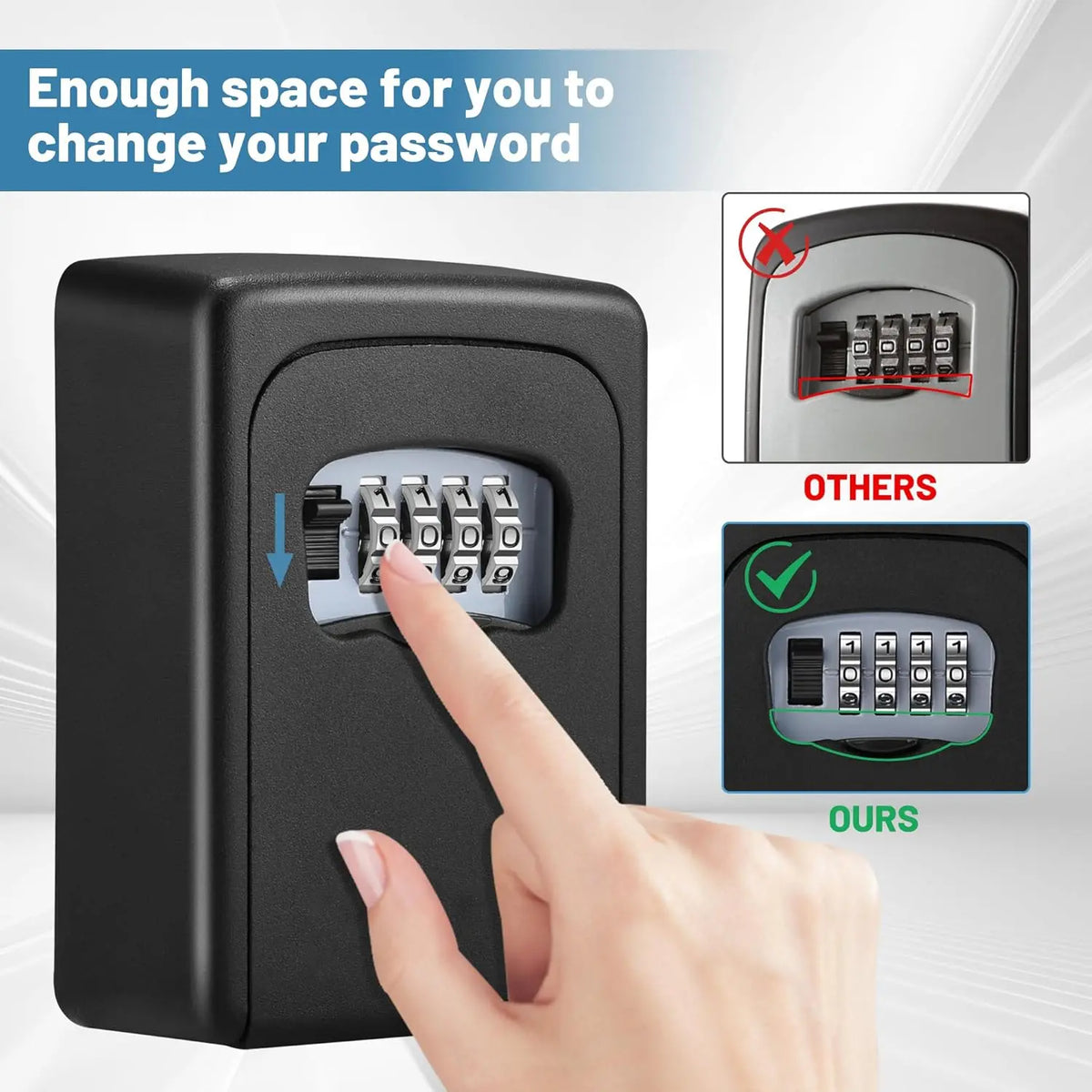 Wall Mount Key Lock Box‑ 4 Digit Combination Lockbox