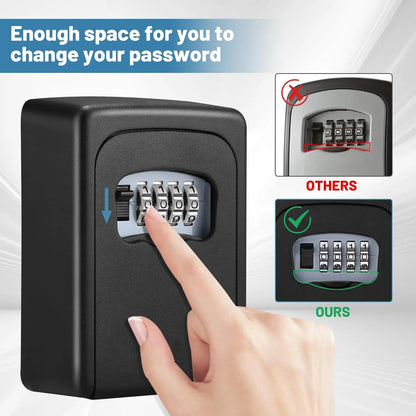 Wall Mount Key Lock Box‑ 4 Digit Combination Lockbox