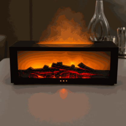 Dance with Flames. Sleep in Serenity— Fireplace Flame Humidifier