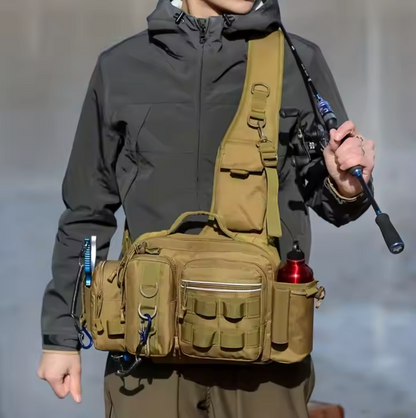 Fishing Bag with Shoulder & Waist Belt