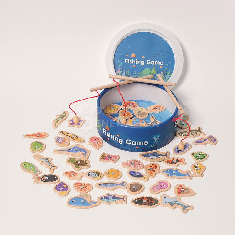 60K+ SOLD! Magnetic Wooden Fishing Game – Fun Ocean Adventure & Early Learning Toy