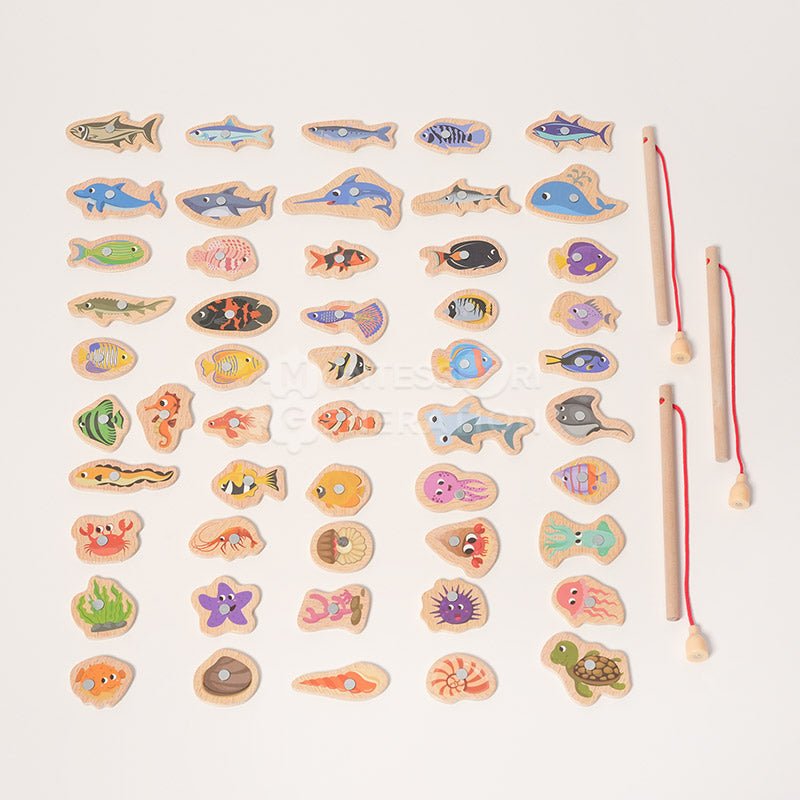 60K+ SOLD! Magnetic Wooden Fishing Game – Fun Ocean Adventure & Early Learning Toy