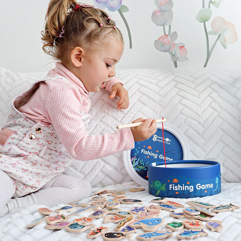 60K+ SOLD! Magnetic Wooden Fishing Game – Fun Ocean Adventure & Early Learning Toy