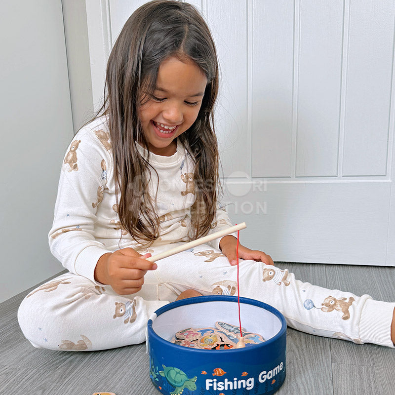 60K+ SOLD! Magnetic Wooden Fishing Game – Fun Ocean Adventure & Early Learning Toy