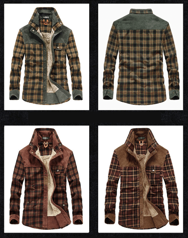 Flannel Checkered Winter Jacket