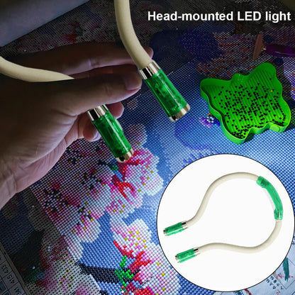 Flexible Hands-Free Knitting and Crocheting Lamp – LED Neck Lamp for Crafts and Reading
