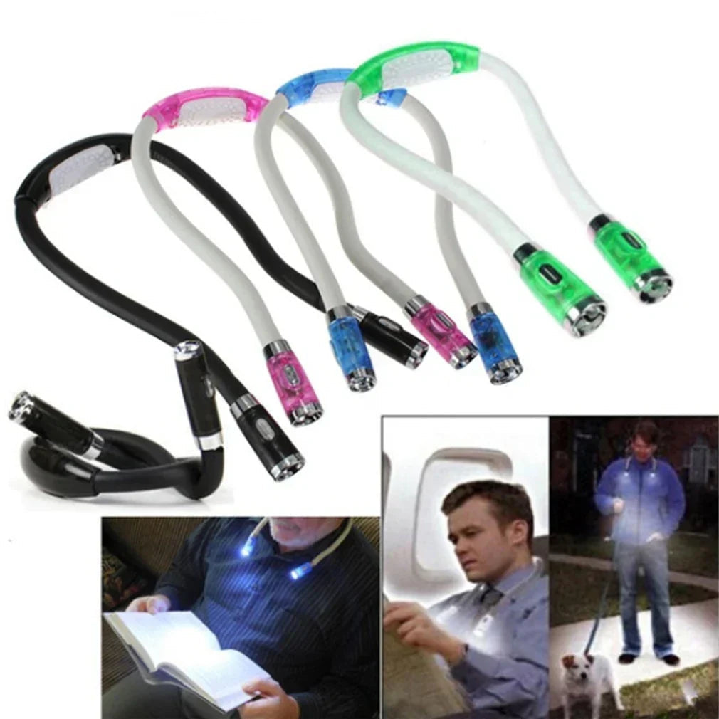 Flexible Hands-Free Knitting and Crocheting Lamp – LED Neck Lamp for Crafts and Reading