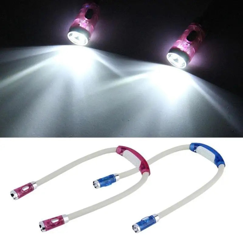 Flexible Hands-Free Knitting and Crocheting Lamp – LED Neck Lamp for Crafts and Reading