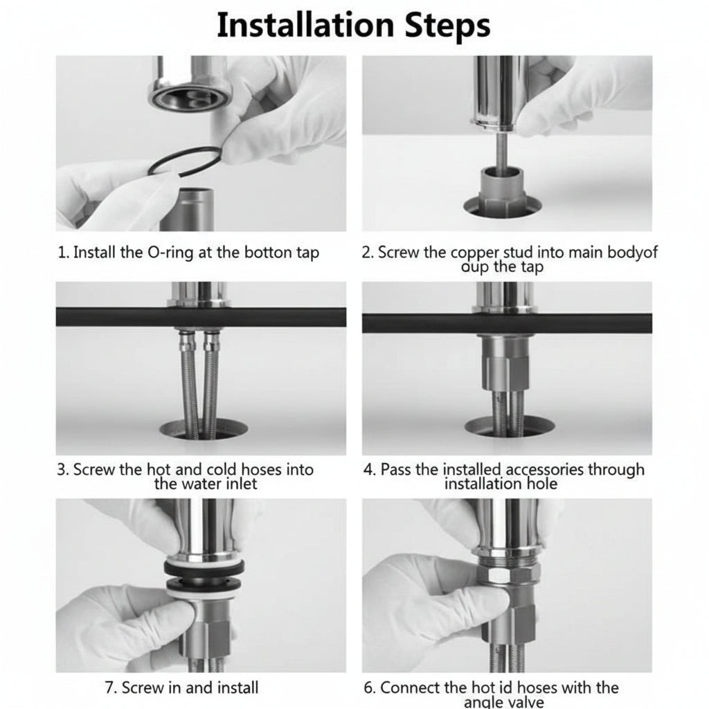 FLEXISPOUT - 360° Swiveling Faucet Extension with Sprayer