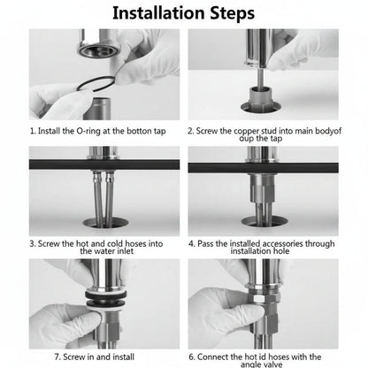 FLEXISPOUT - 360° Swiveling Faucet Extension with Sprayer