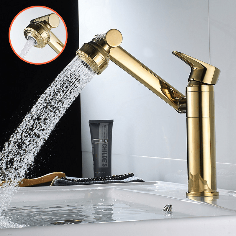 FLEXISPOUT - 360° Swiveling Faucet Extension with Sprayer