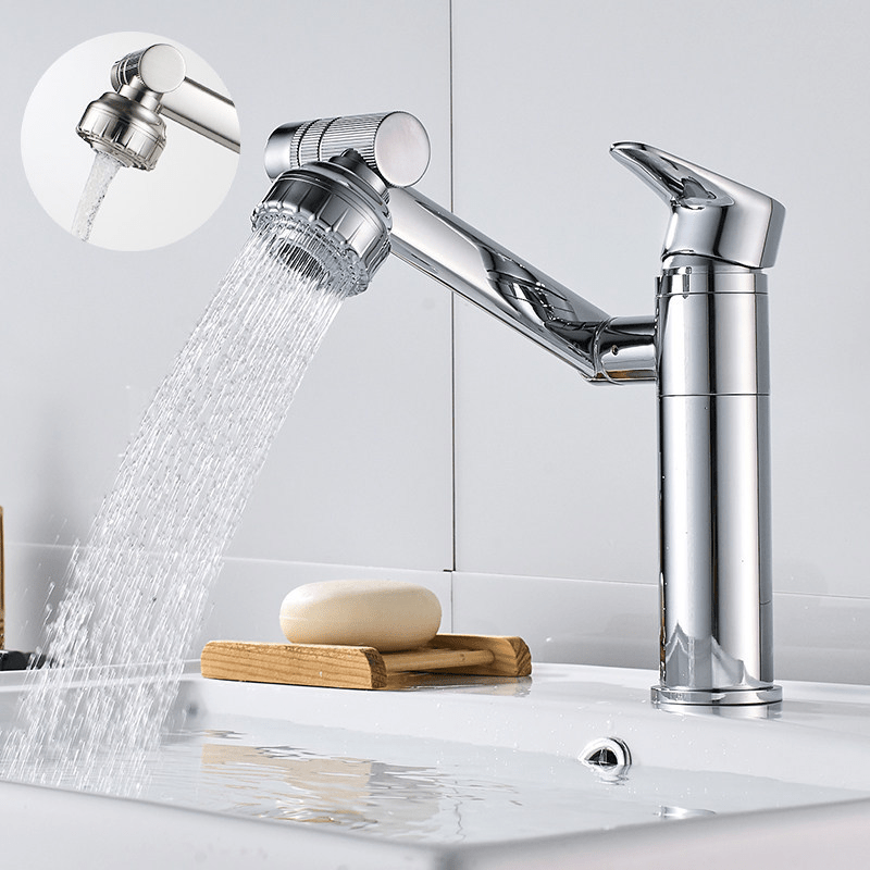 FLEXISPOUT - 360° Swiveling Faucet Extension with Sprayer