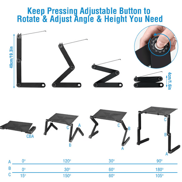 Adjustable 360 Laptop Stand for Comfortable Work