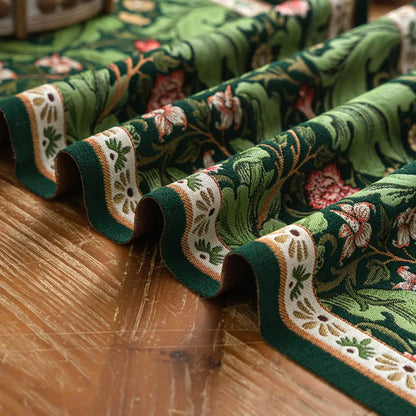 Flora Vine Embroidered Table Runner with Tassels