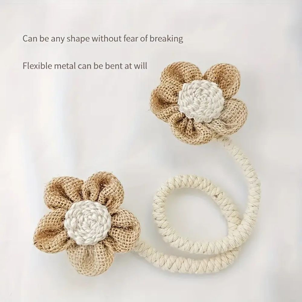 Floral Rope Curtain Holdbacks | 2 Pc Set