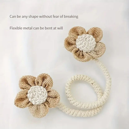 Floral Rope Curtain Holdbacks | 2 Pc Set