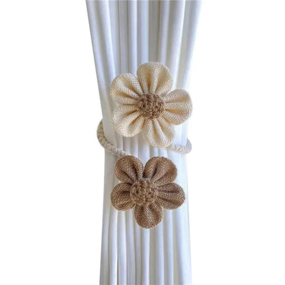 Floral Rope Curtain Holdbacks | 2 Pc Set