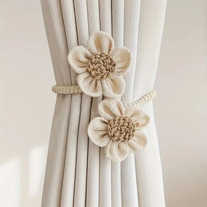 Floral Rope Curtain Holdbacks | 2 Pc Set