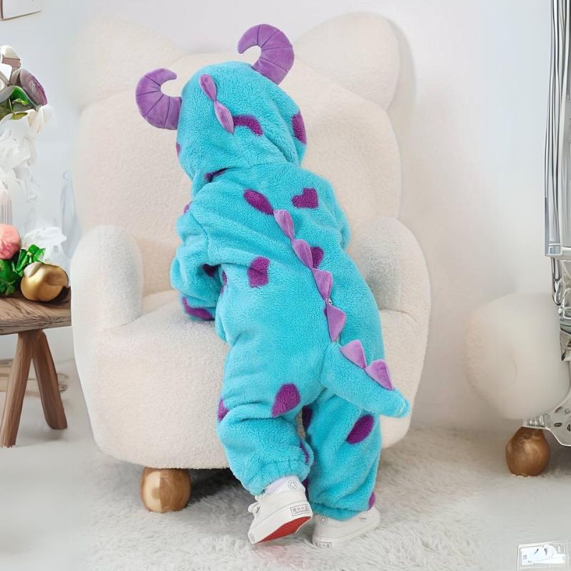 FLUFFIBEAR – Animal Baby Overall – Fluffy Comfort with Zipper Access