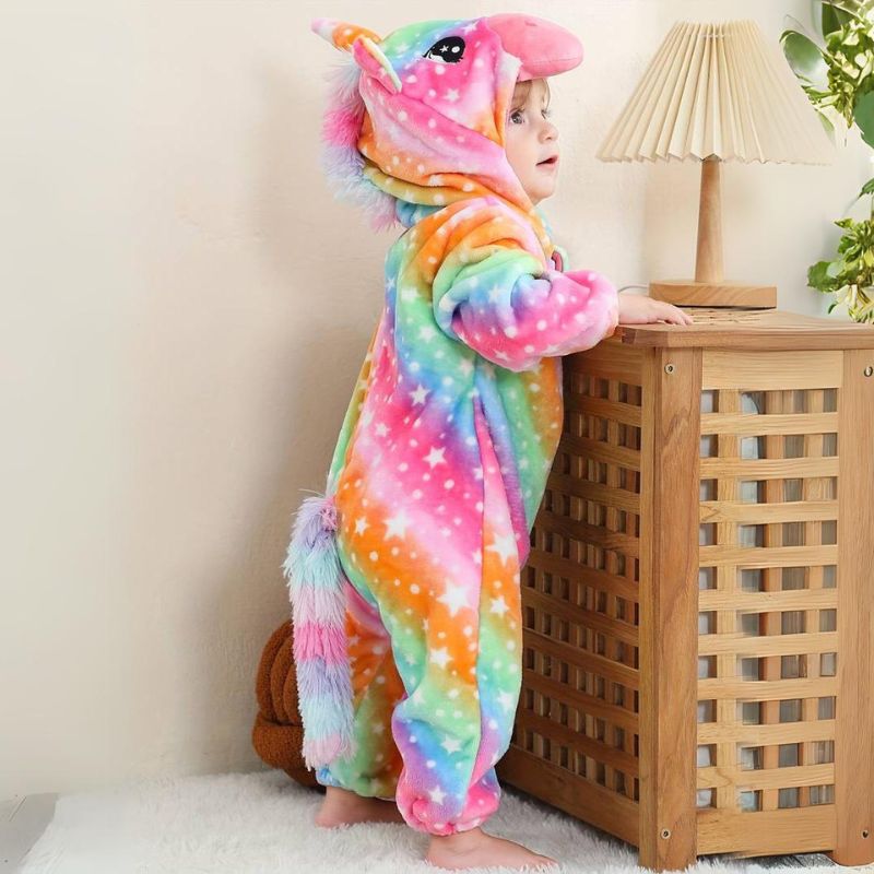 FLUFFIBEAR – Animal Baby Overall – Fluffy Comfort with Zipper Access