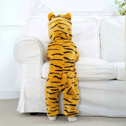 FLUFFIBEAR – Animal Baby Overall – Fluffy Comfort with Zipper Access