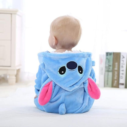 FLUFFIBEAR – Animal Baby Overall – Fluffy Comfort with Zipper Access