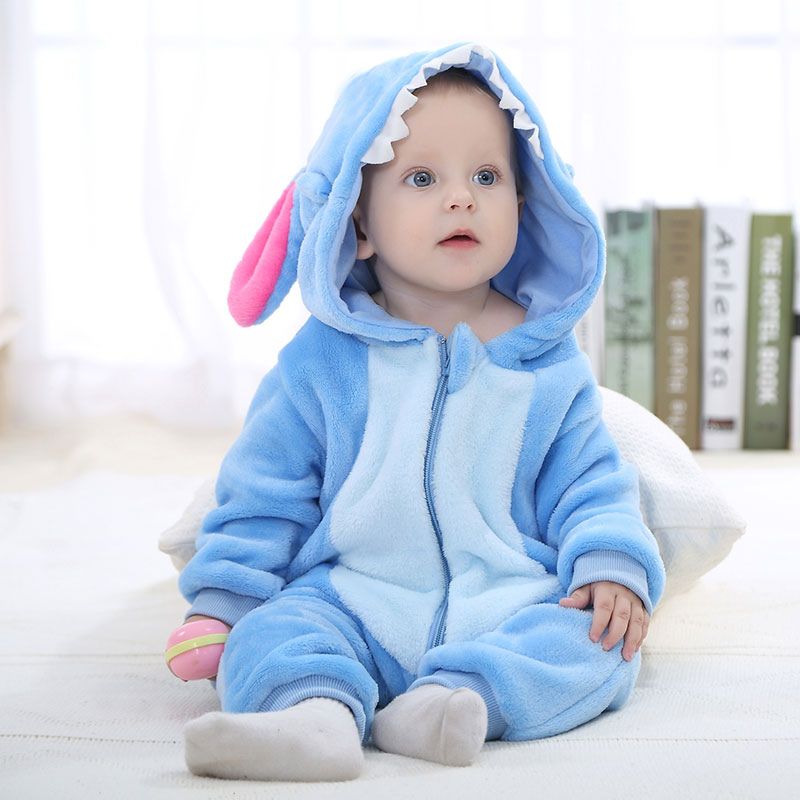 FLUFFIBEAR – Animal Baby Overall – Fluffy Comfort with Zipper Access