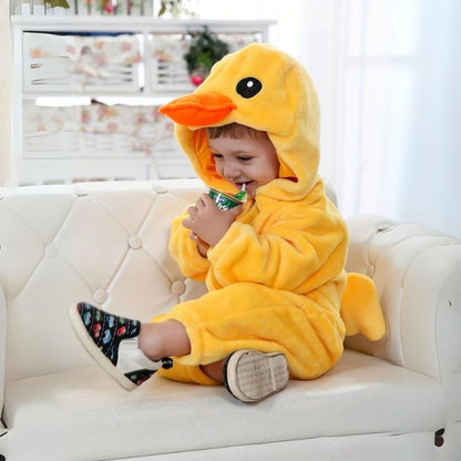 FLUFFIBEAR – Animal Baby Overall – Fluffy Comfort with Zipper Access
