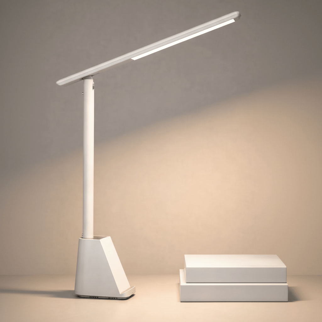 FOLDLITE – Smart foldable LED desk lamp, rechargeable, adjustable brightness