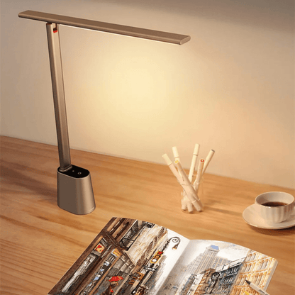 FOLDLITE – Smart foldable LED desk lamp, rechargeable, adjustable brightness