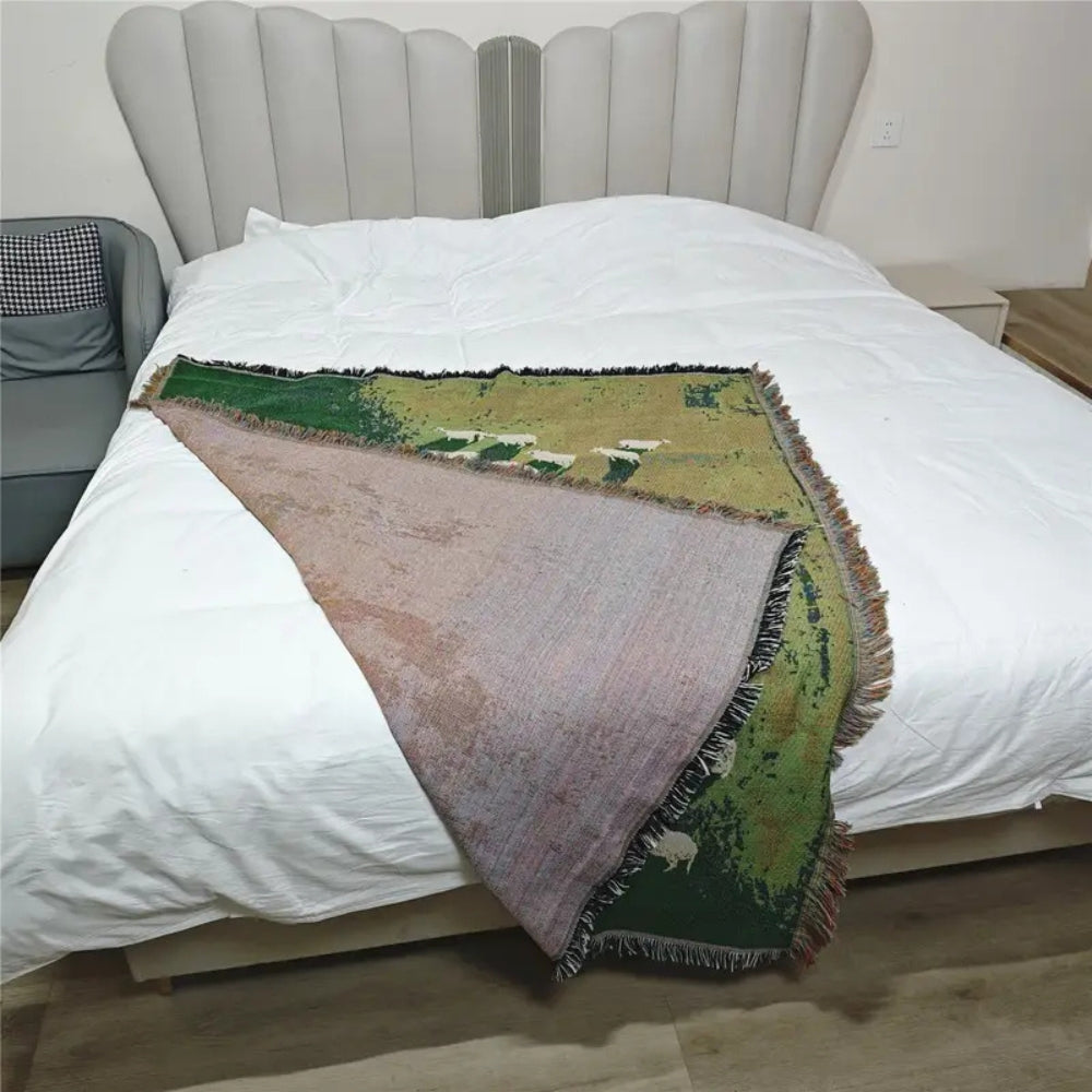 Woven Sheep Meadow Throw Blanket