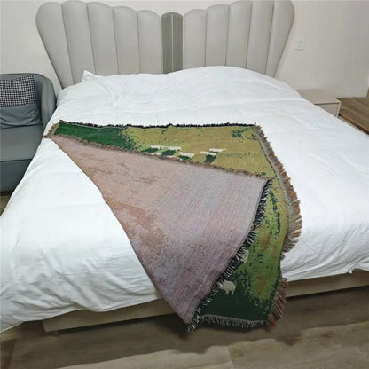 Woven Sheep Meadow Throw Blanket