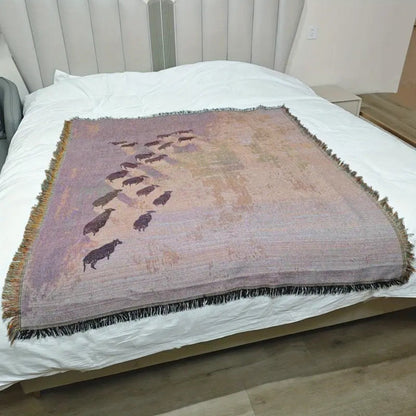 Woven Sheep Meadow Throw Blanket