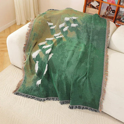 Woven Sheep Meadow Throw Blanket