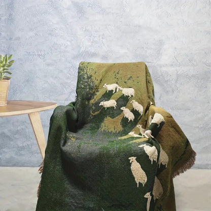 Woven Sheep Meadow Throw Blanket