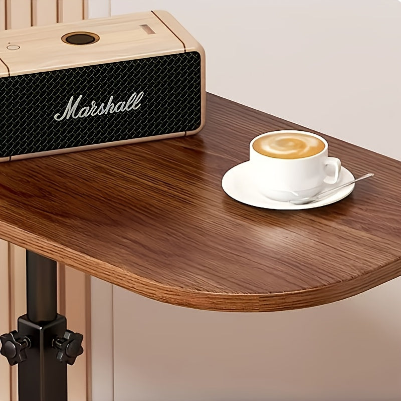 Adjustable Height Side Table with Wood Top