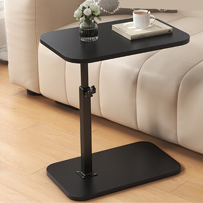 Adjustable Height Side Table with Wood Top