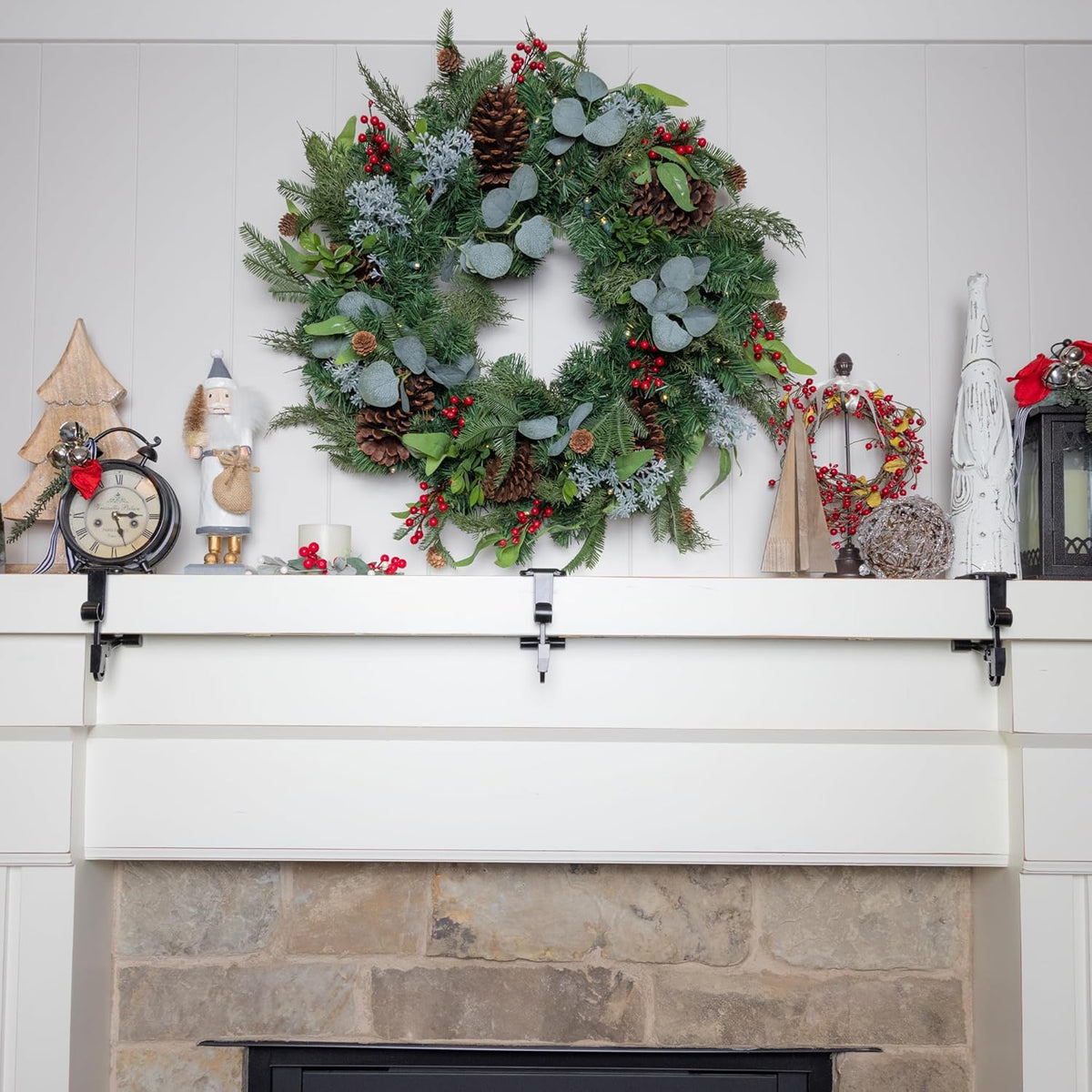 Mantle Hangers for Christmas Stockings & Garland