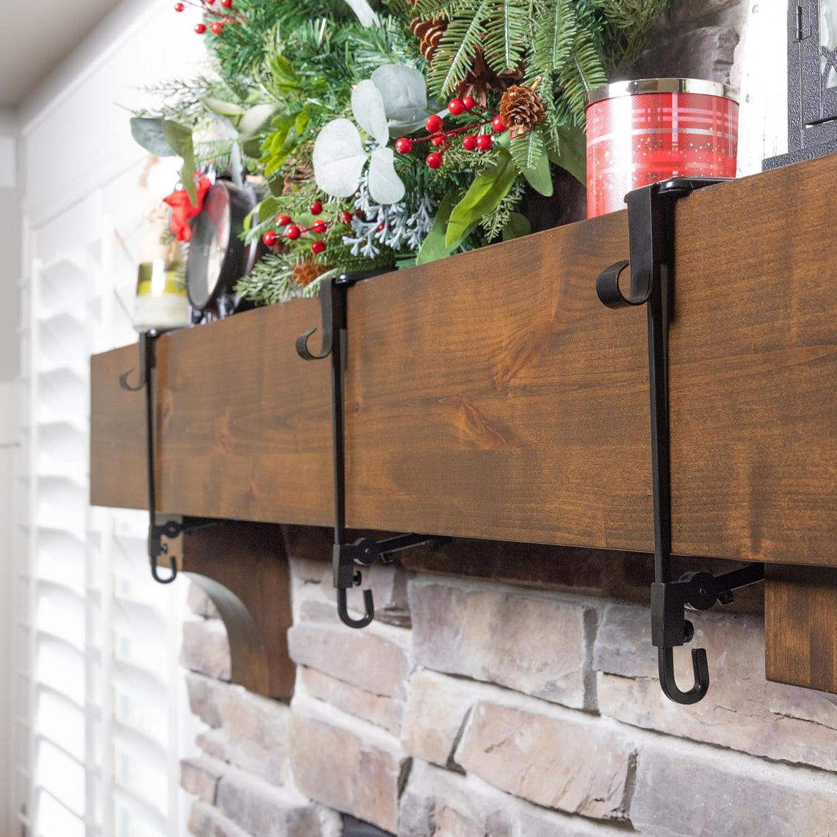 Mantle Hangers for Christmas Stockings & Garland