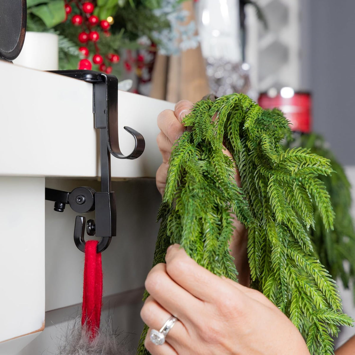 Mantle Hangers for Christmas Stockings & Garland