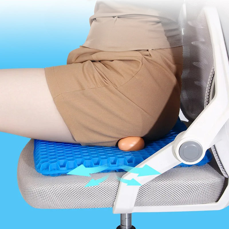 Gel Seat Cushion for Relief in Back and Hips