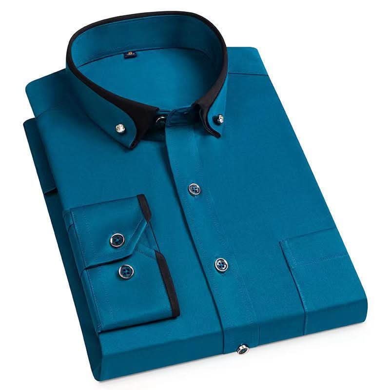 GENTLEFORM SHIRT - Men's Long-Sleeve Dress Shirt: Style Meets Comfort