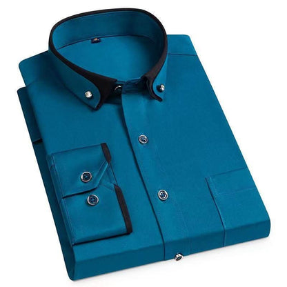 GENTLEFORM SHIRT - Men's Long-Sleeve Dress Shirt: Style Meets Comfort