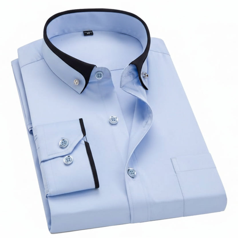 GENTLEFORM SHIRT - Men's Long-Sleeve Dress Shirt: Style Meets Comfort